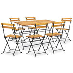 VIDAXL Ensemble a manger d'exterieur pliable 7pcs Bois d'acacia solide
