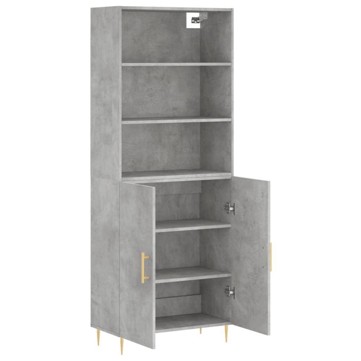 VIDAXL Buffet haut Gris beton 69,5x34x180 cm Bois d'ingenierie