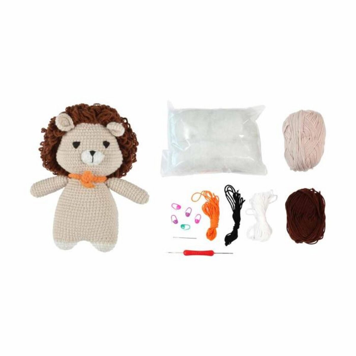 Paris Prix Kit Complet Amigurumi  Léon le Lion  18cm Naturel
