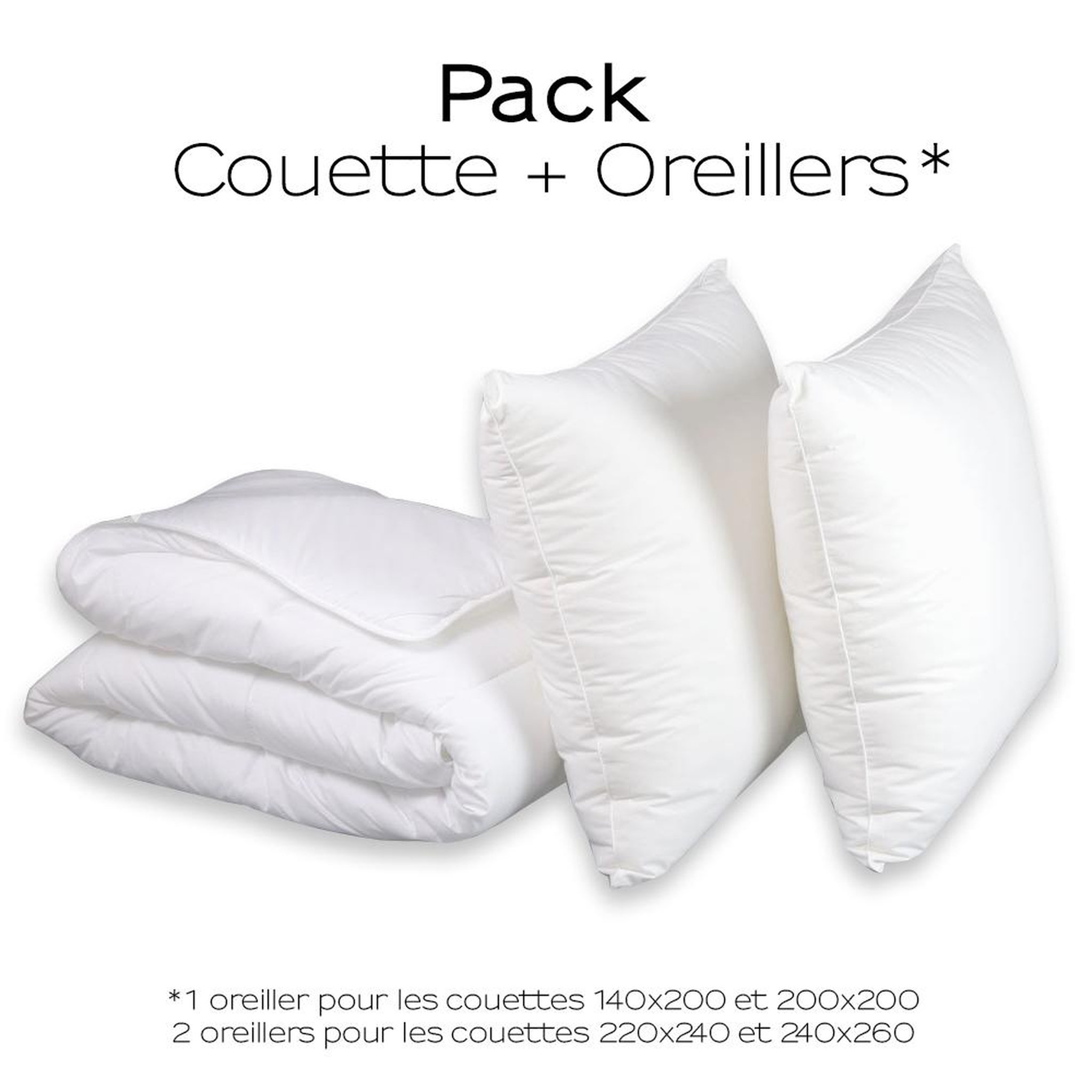 Voir la diapositive 2 : DODO Pack duvet couette chaude + oreiller -50% duvet de canard