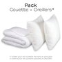 Voir la diapositive 2 : DODO Pack Duvet Couette chaude + Oreiller -50% duvet de canard