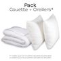 Voir la diapositive 2 : DODO Pack Duvet Couette chaude + Oreiller -50% duvet de canard