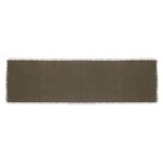 SECRET DE GOURMET Chemin de Table  Maha  38x140cm Vert Kaki