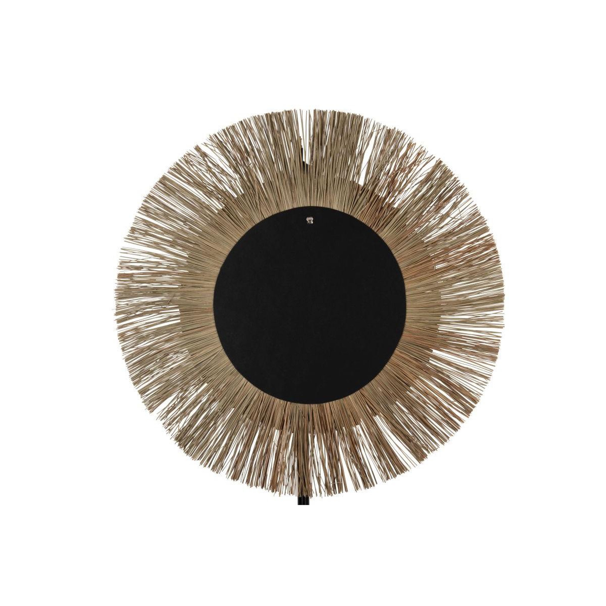 Voir la diapositive 2 : J-LINE Miroir mural rond  mendi  110cm naturel
