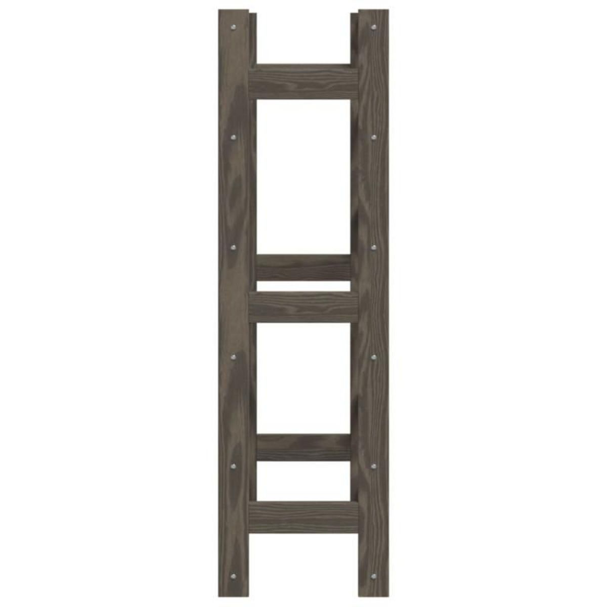 VIDAXL Casier à bouteilles pour 30 bouteilles gris bois pin solide