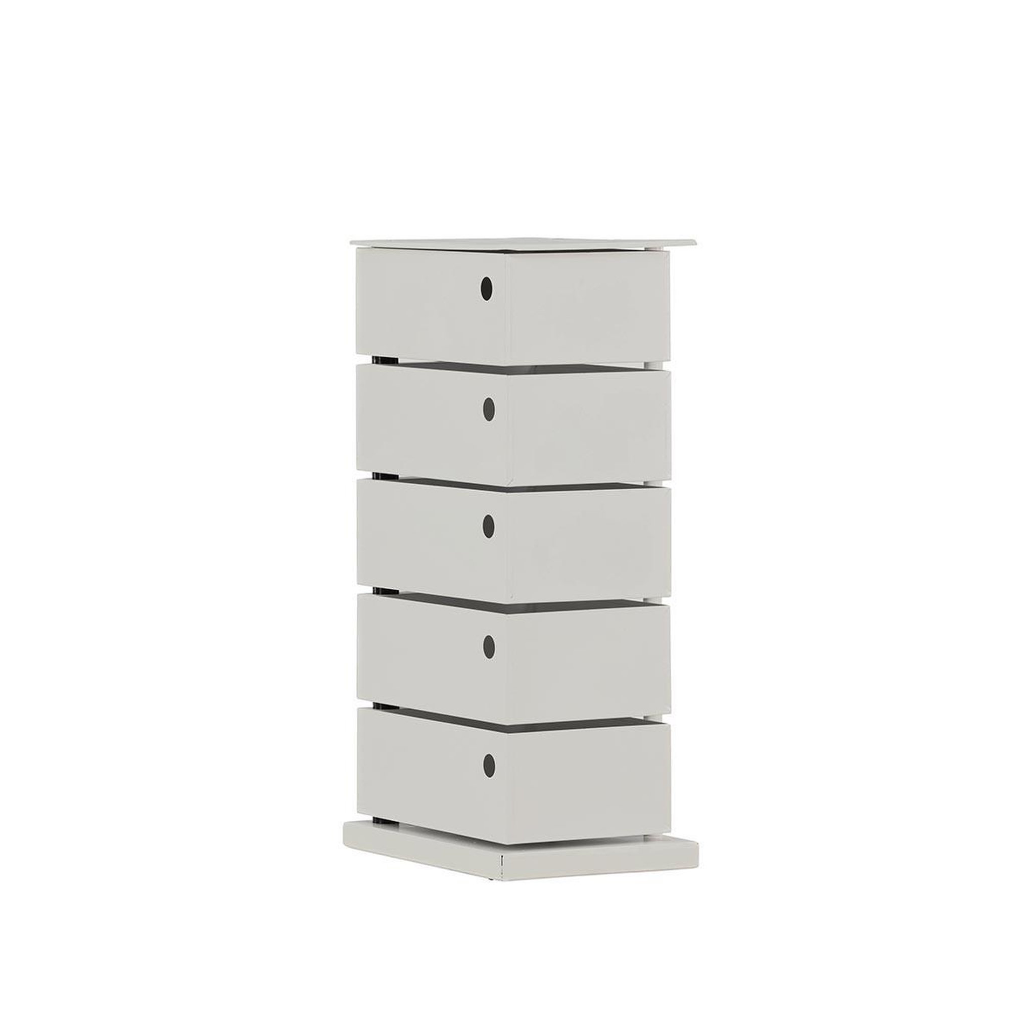 Voir la diapositive 3 : Paris Prix Meuble de rangement 5 tiroirs  san carlos  72cm blanc
