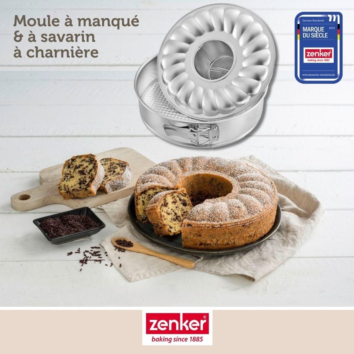 ZENKER Moule à manqué et à savarin double fond 26 cm Zenker Silver