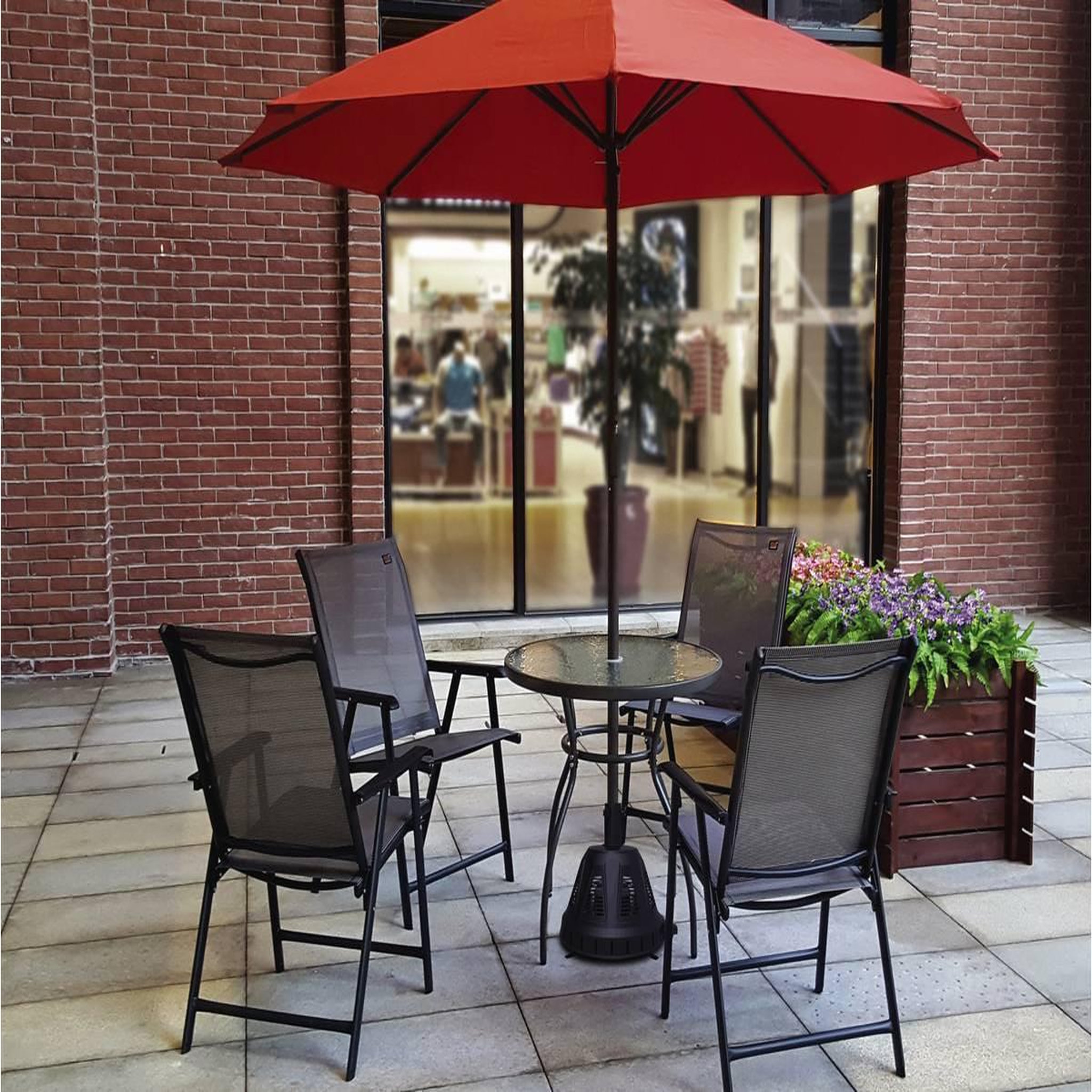Voir la diapositive 2 : Habitat et Jardin Pied chauffant de parasol  colas  1500w - noir