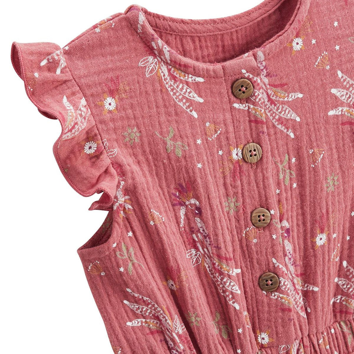 Petit Béguin Combishort bébé en gaze de coton Fiesta