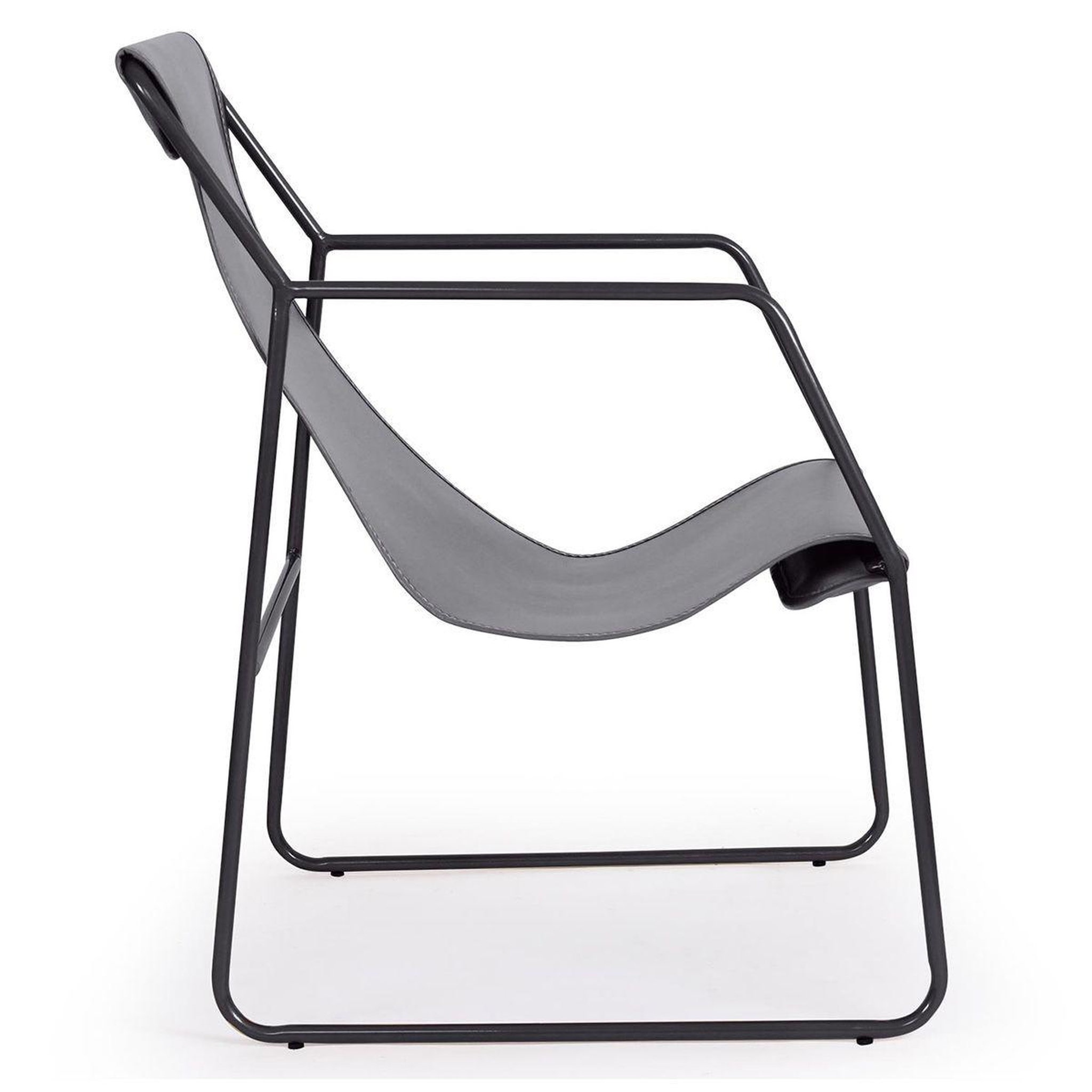 Voir la diapositive 3 : Paris Prix Fauteuil Design en Métal  Lysio  88cm Gris & Noir