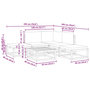 Voir la diapositive 6 : VIDAXL Salon de jardin avec coussins 6 pcs bois d'acacia solide