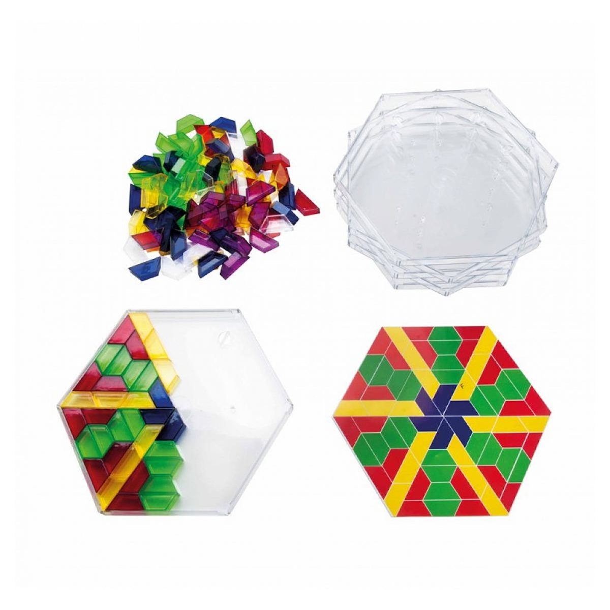 EDUCO Scope - ensemble de 600 pièces transparentes en couleur - set de classe - jeu Montessori