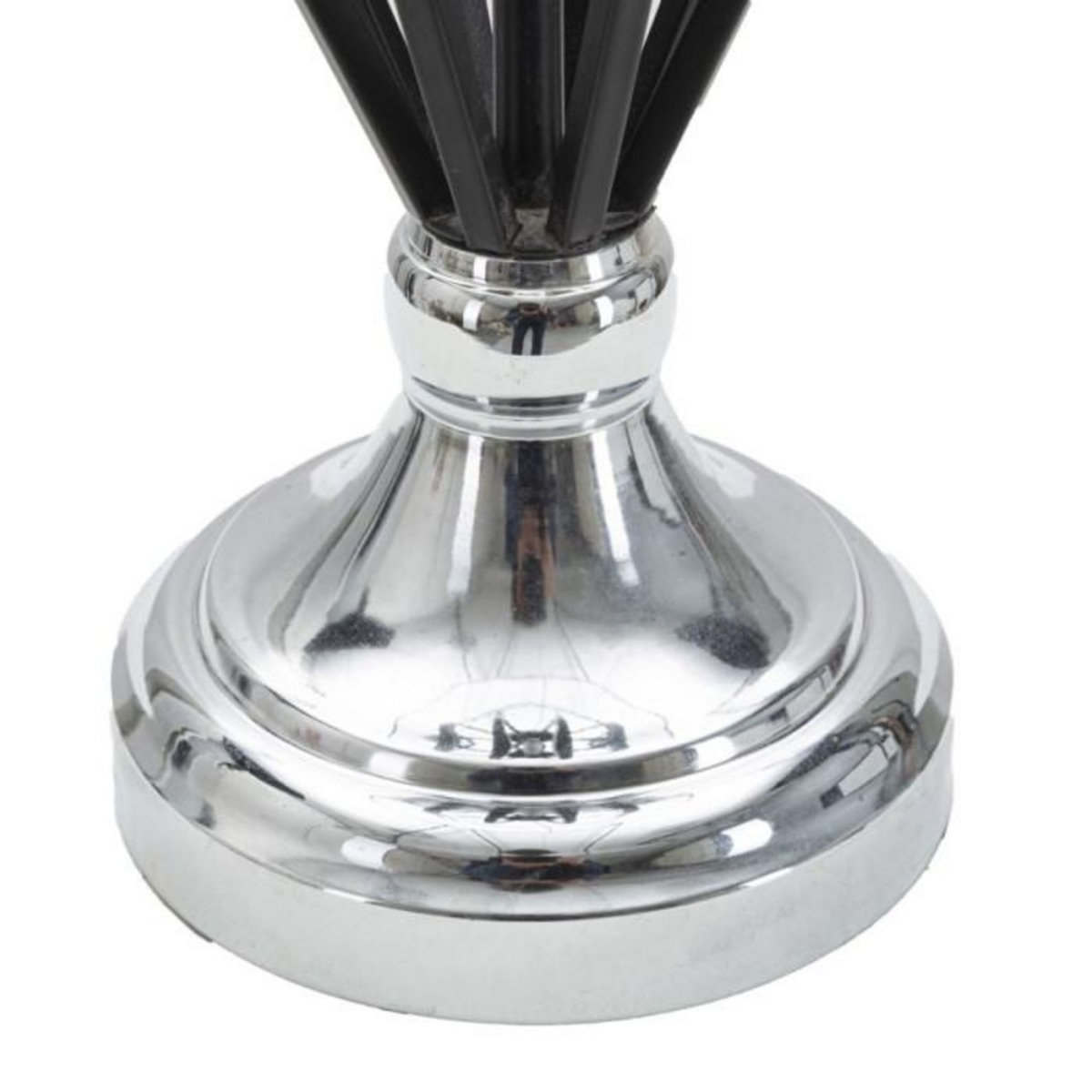 Paris Prix Lampe à Poser en Métal  Darky  56cm Noir & Argent