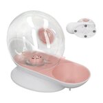 M PETS Distributeur d'eau avec filtre - Mpets - SNAIL - 2800 ml - Blanc, Rose & Transparent