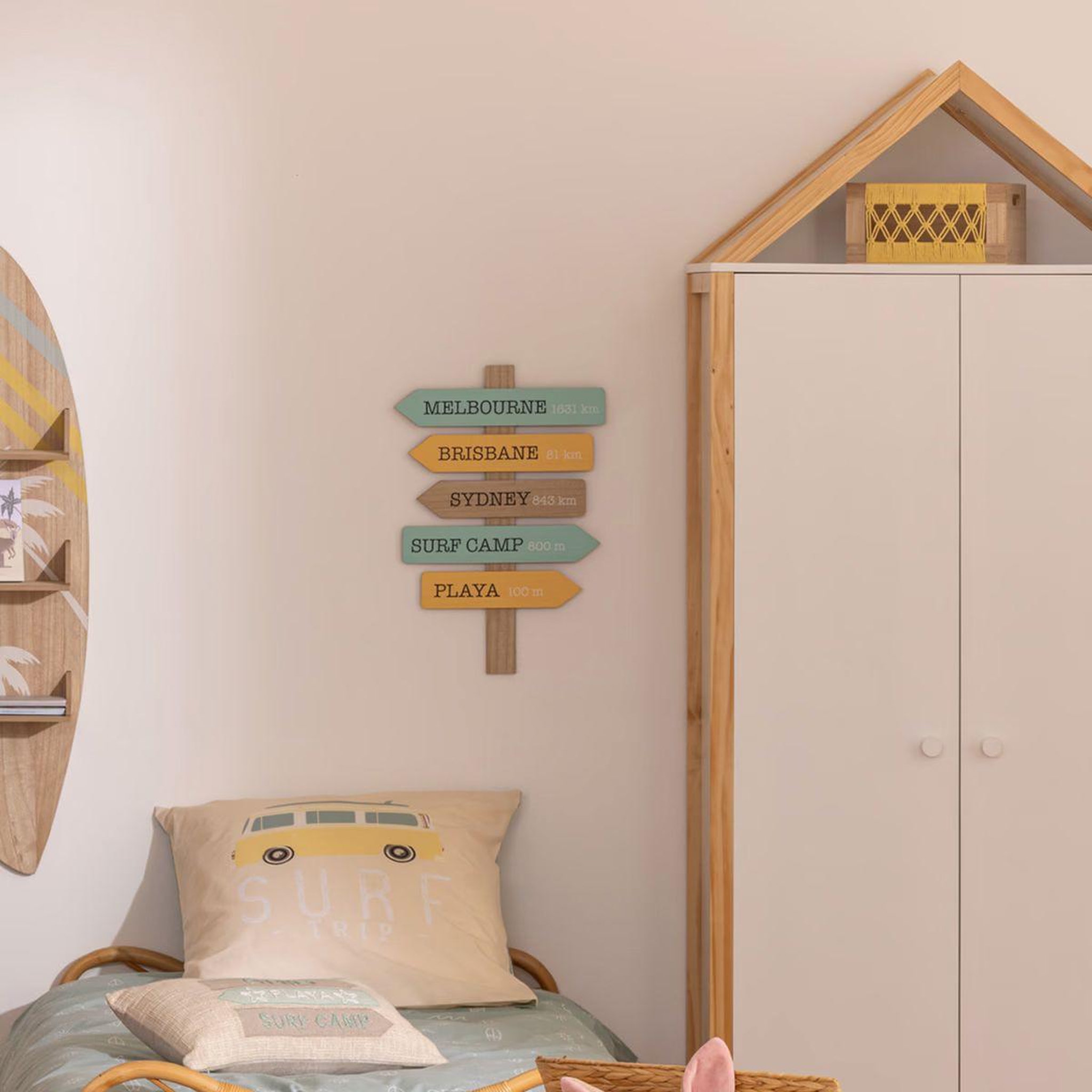 Voir la diapositive 3 : Atmosphera Kids Décoration murale panneaux  australie  54cm multicolore