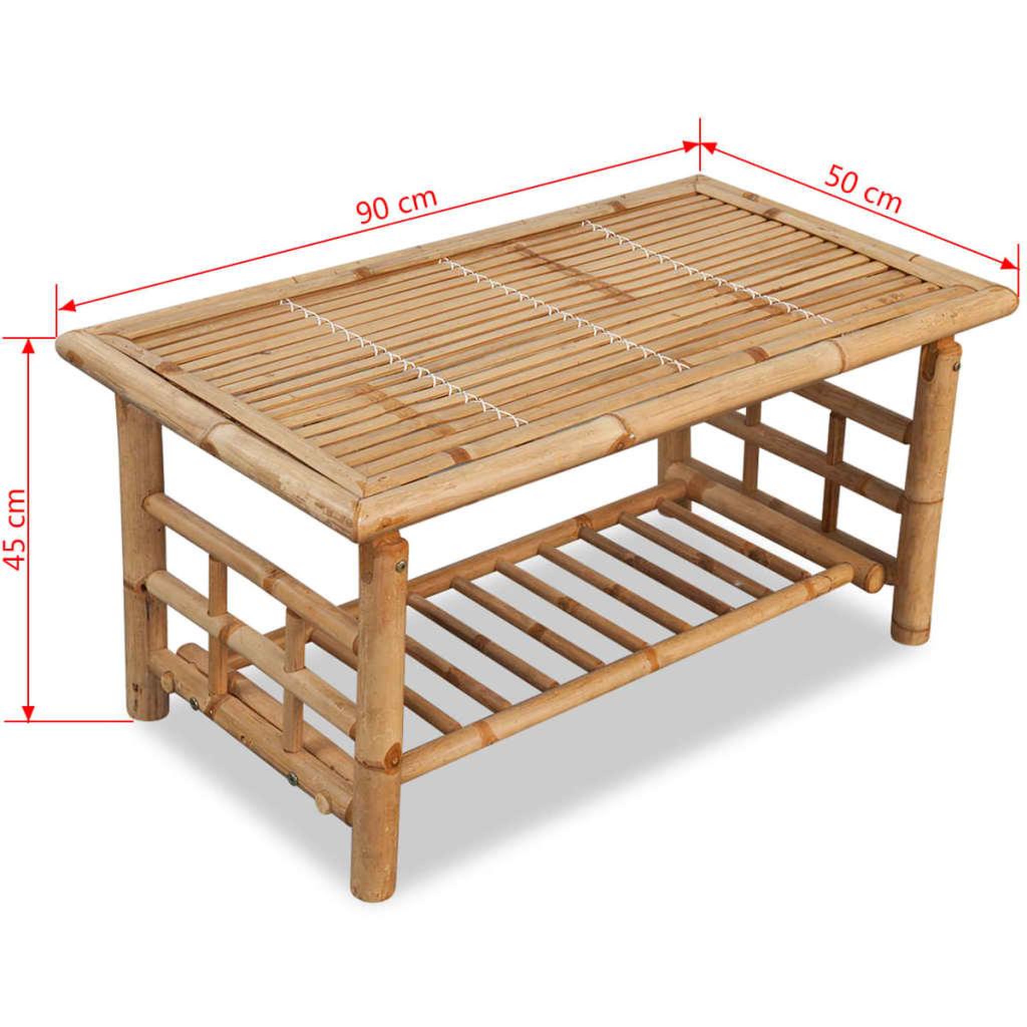 Voir la diapositive 6 : VIDAXL Salon de jardin 4 pcs avec coussins Bambou