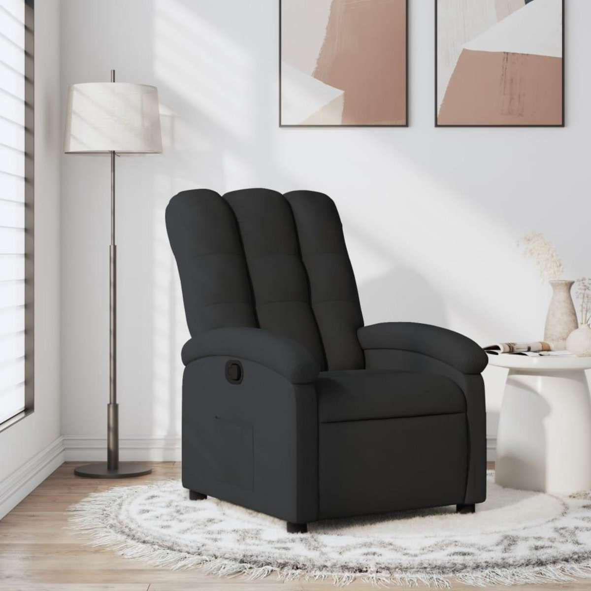 VIDAXL Fauteuil inclinable Noir Tissu