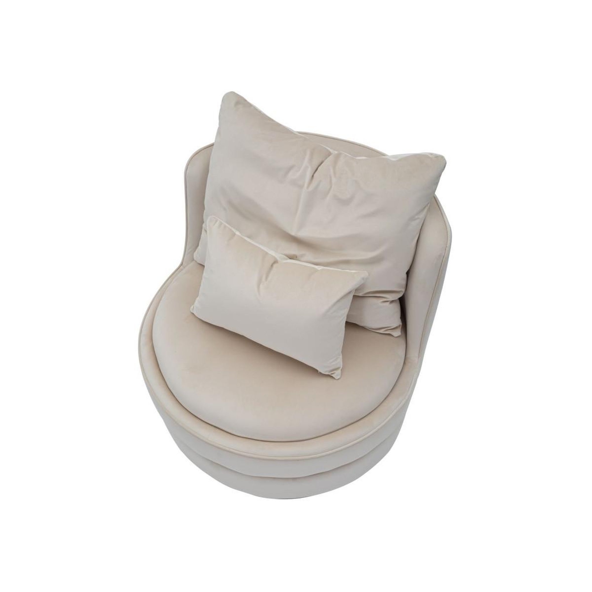 Voir la diapositive 6 : Paris Prix Fauteuil en velours design  paris  84cm crème & or