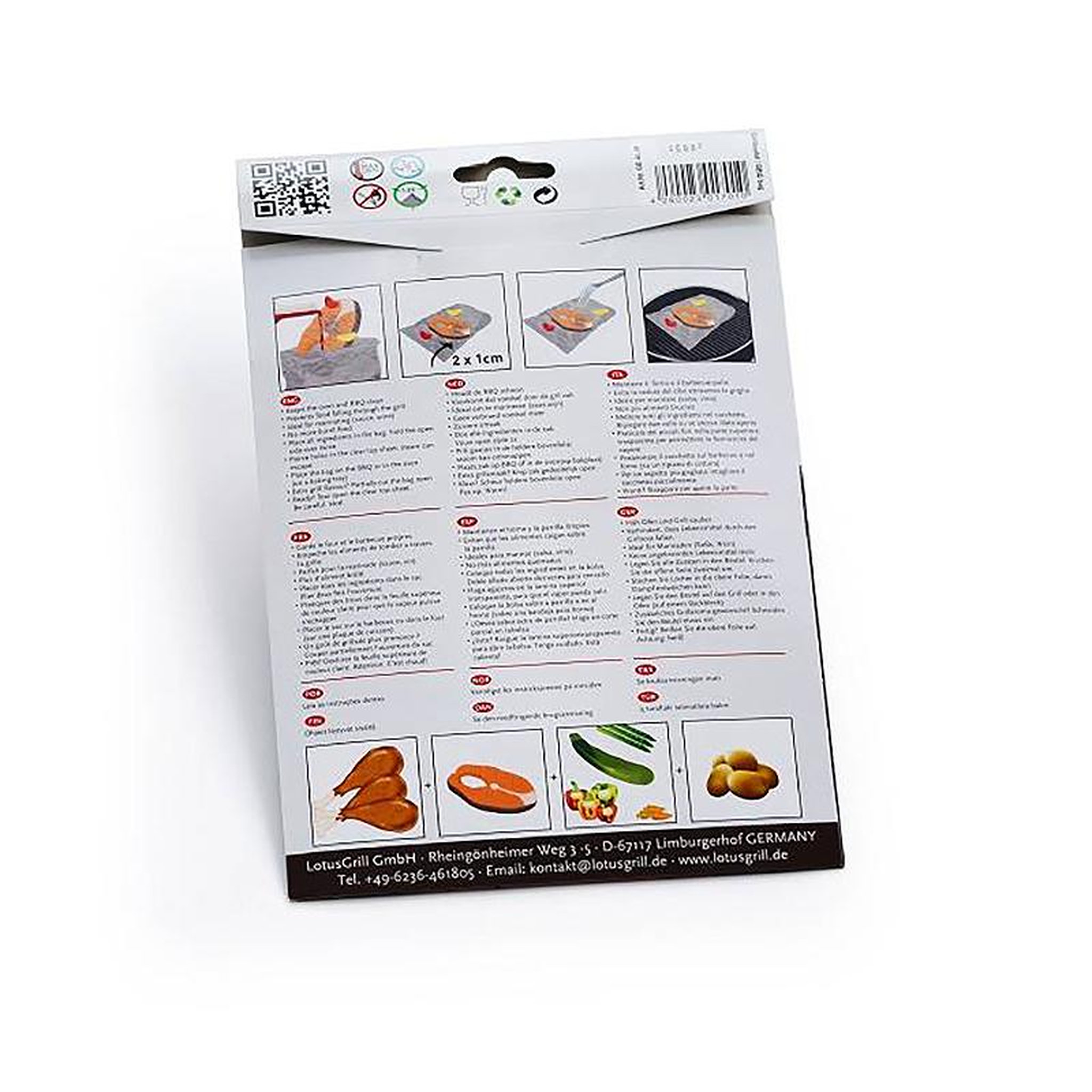 Voir la diapositive 2 : LOTUS GRILL Lot de 8 papillottes pour barbecue - gb-al-m