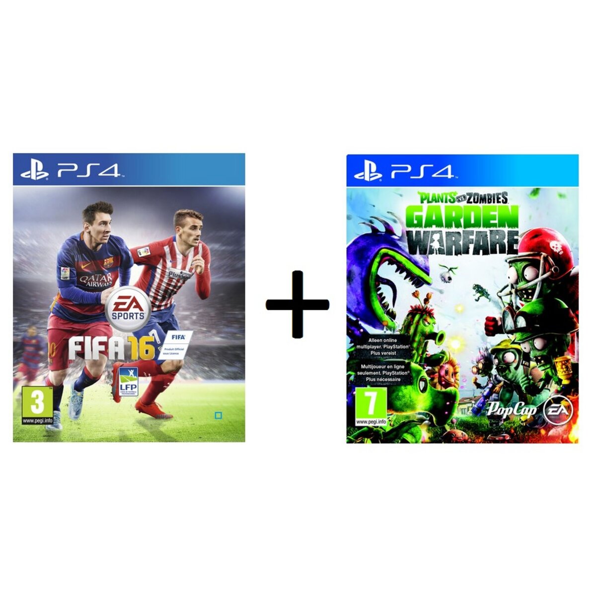 FIFA 16 + Plants VS Zombie : Garden Warfare + PS4