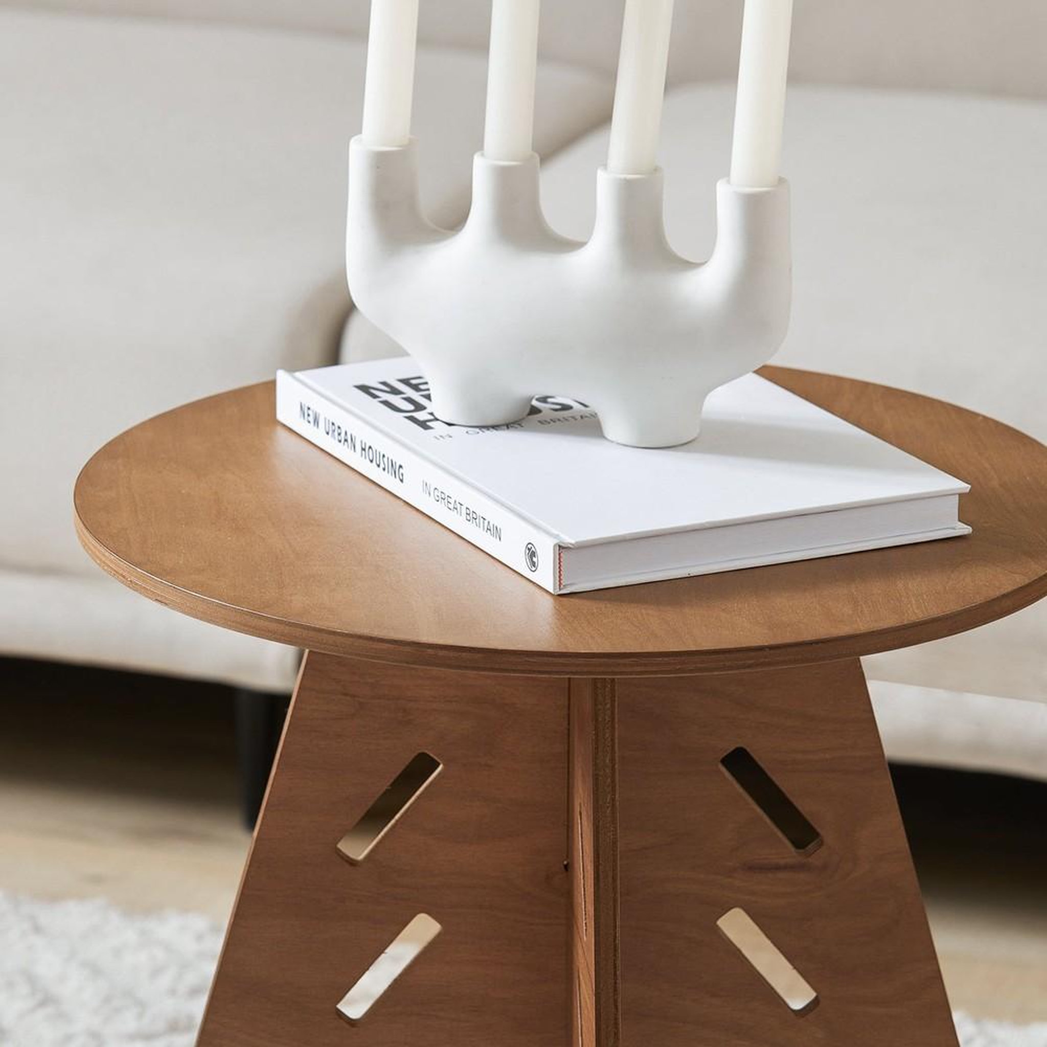 Voir la diapositive 4 : SOBUY SoBuy - Table D'appoint - Brun Clair - 46.46.5x36x55cm - Moderne - HFBT01