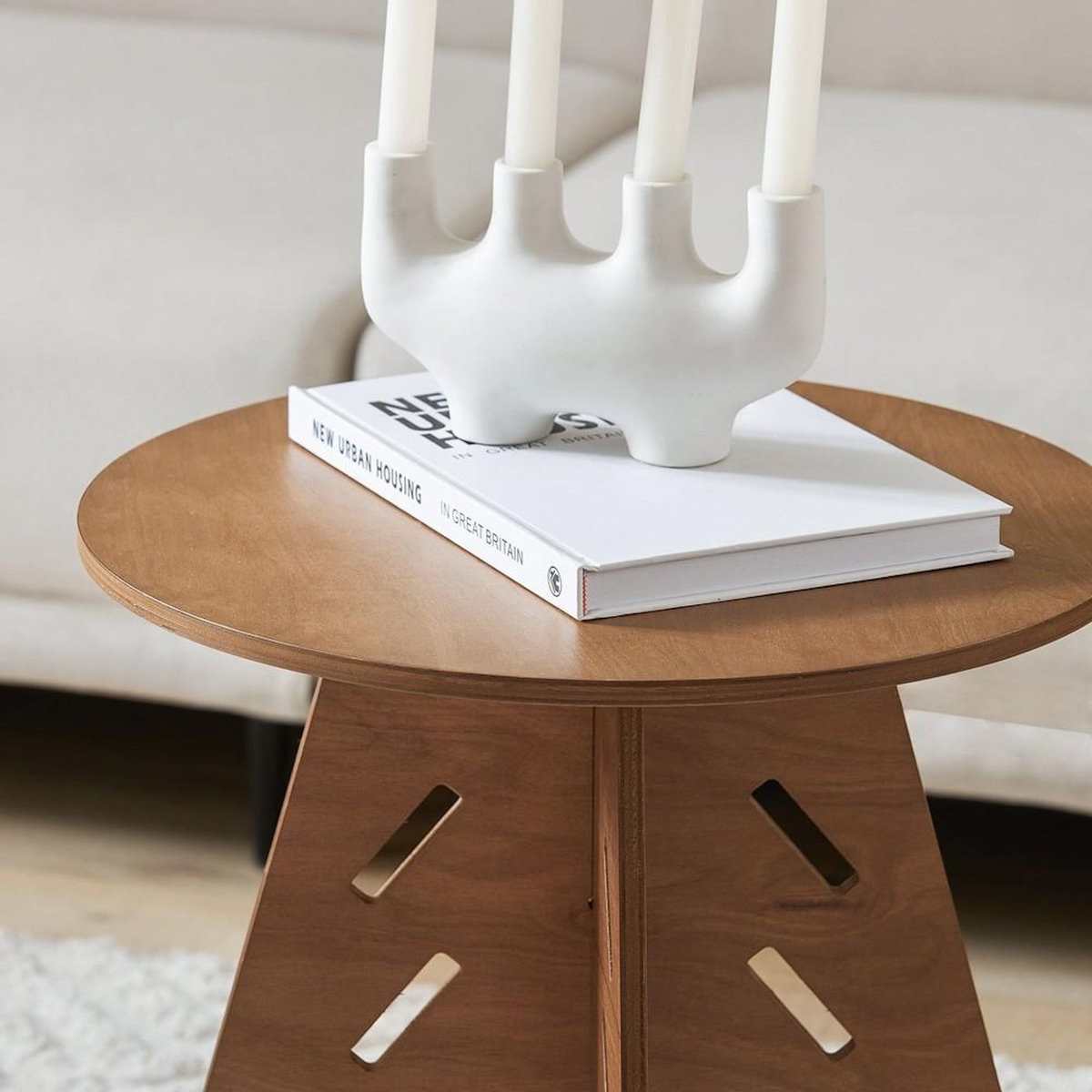 SOBUY SoBuy - Table D'appoint - Brun Clair - 46.46.5x36x55cm - Moderne - HFBT01