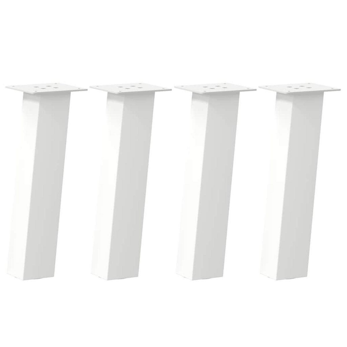 VIDAXL Pieds de table basse 4 pcs blanc 30 cm acier