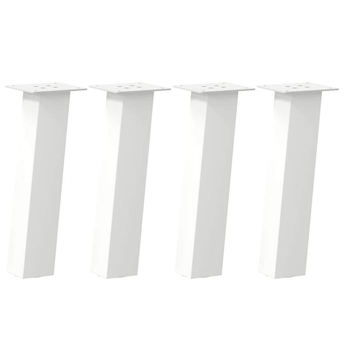 VIDAXL Pieds de table basse 4 pcs blanc 30 cm acier