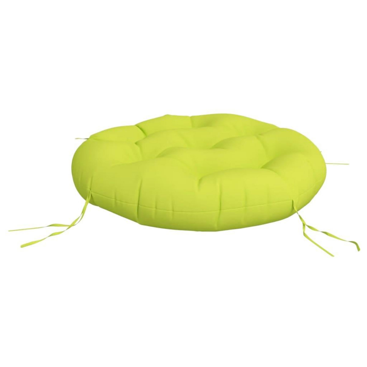 VIDAXL Coussin rond vert vif Ø 60 x11 cm tissu oxford