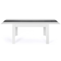 Voir la diapositive 3 : ID MARKET Table à manger extensible rectangle GEORGIA 6-10 personnes blanche et grise 140-220 x 90 cm