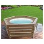 Voir la diapositive 2 : Habrita Habillage bois hexagonal pour spas et piscines gonflables - 2,35xl1,84x0,71m
