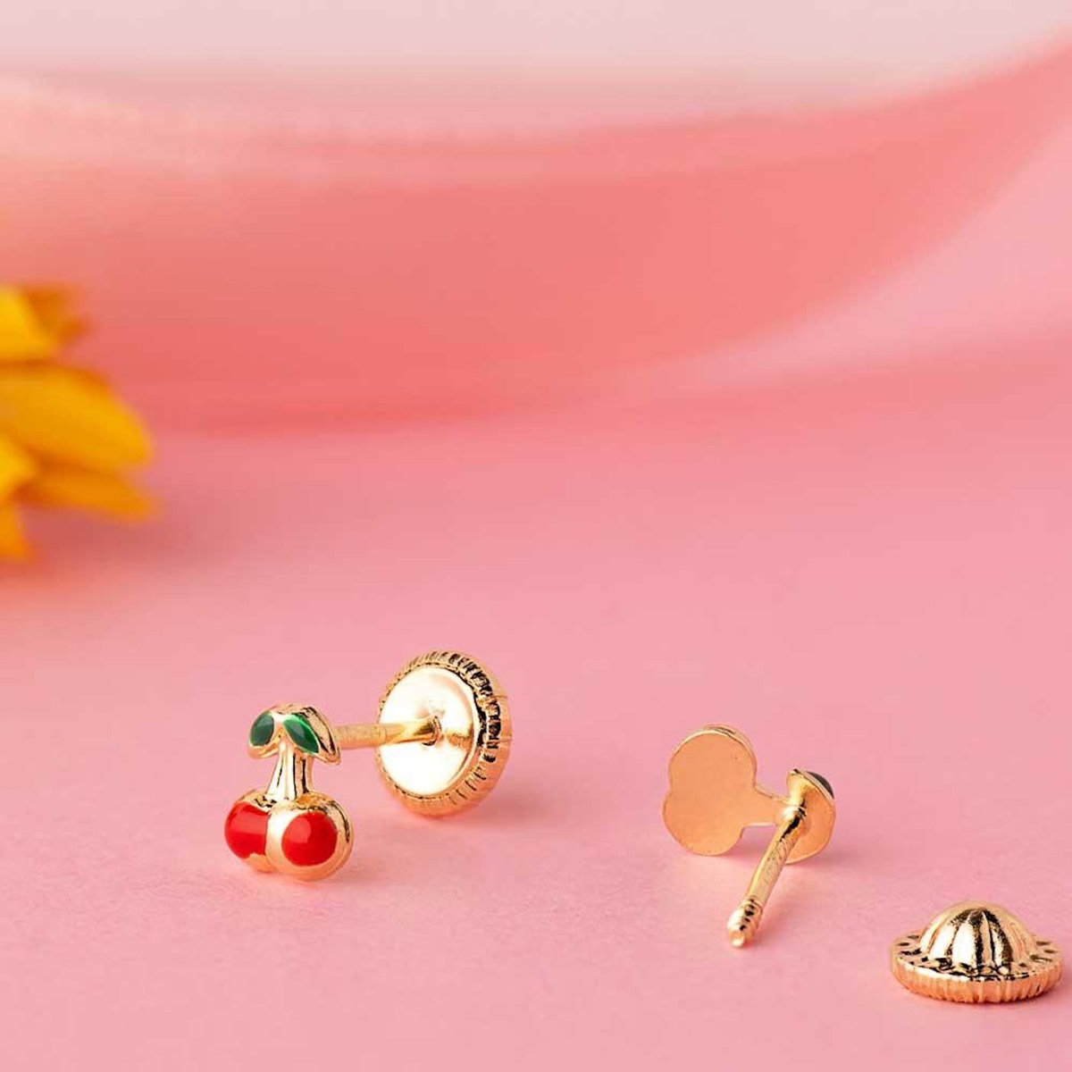 L'ATELIER D'AZUR Boucles d'Oreilles Or 18 Carats 750/000 Jaune - Cerises