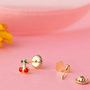Voir la diapositive 2 : L'ATELIER D'AZUR Boucles d'Oreilles Or 18 Carats 750/000 Jaune - Cerises