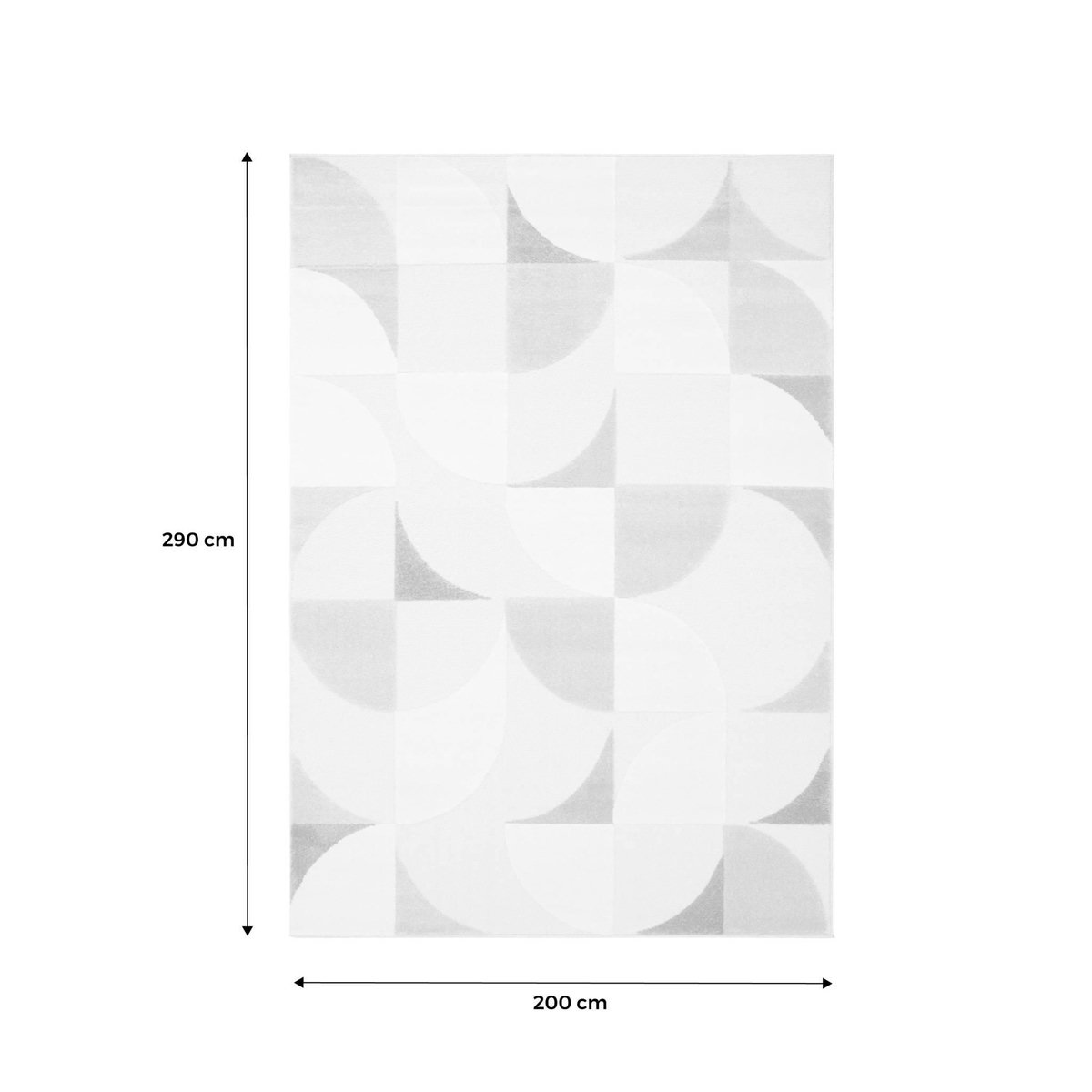 SWEEEK Tapis intérieur motifs rétro poils ras crème