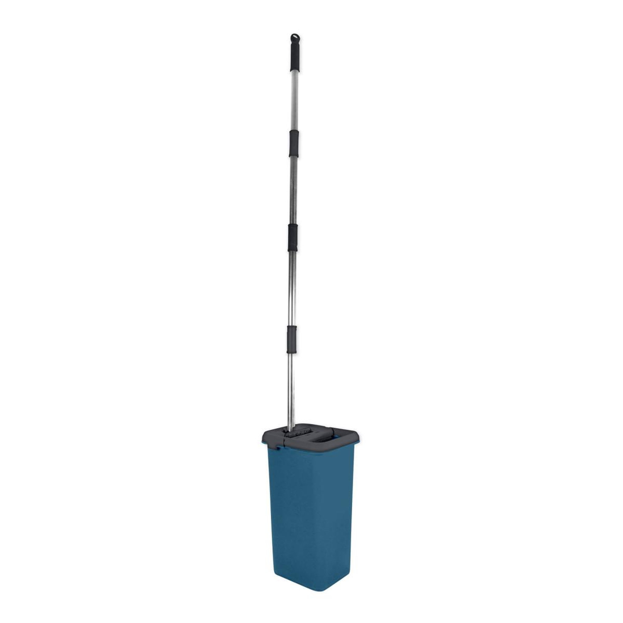HOMEA Balai & seau  compact  7l anthracite & bleu paon