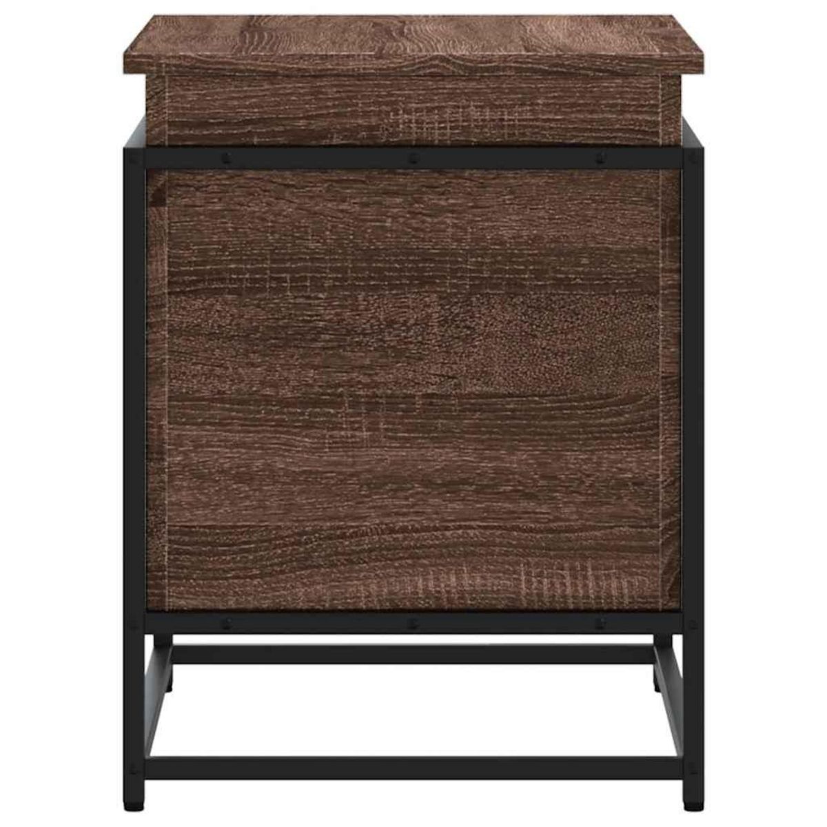 VIDAXL Boîte de rangement avec couvercle chene marron bois ingenierie