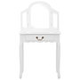 Voir la diapositive 3 : VIDAXL Coiffeuse et tabouret Blanc 65x36x128 cm Bois de paulownia MDF