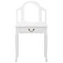 Voir la diapositive 3 : VIDAXL Coiffeuse et tabouret Blanc 65x36x128 cm Bois de paulownia MDF