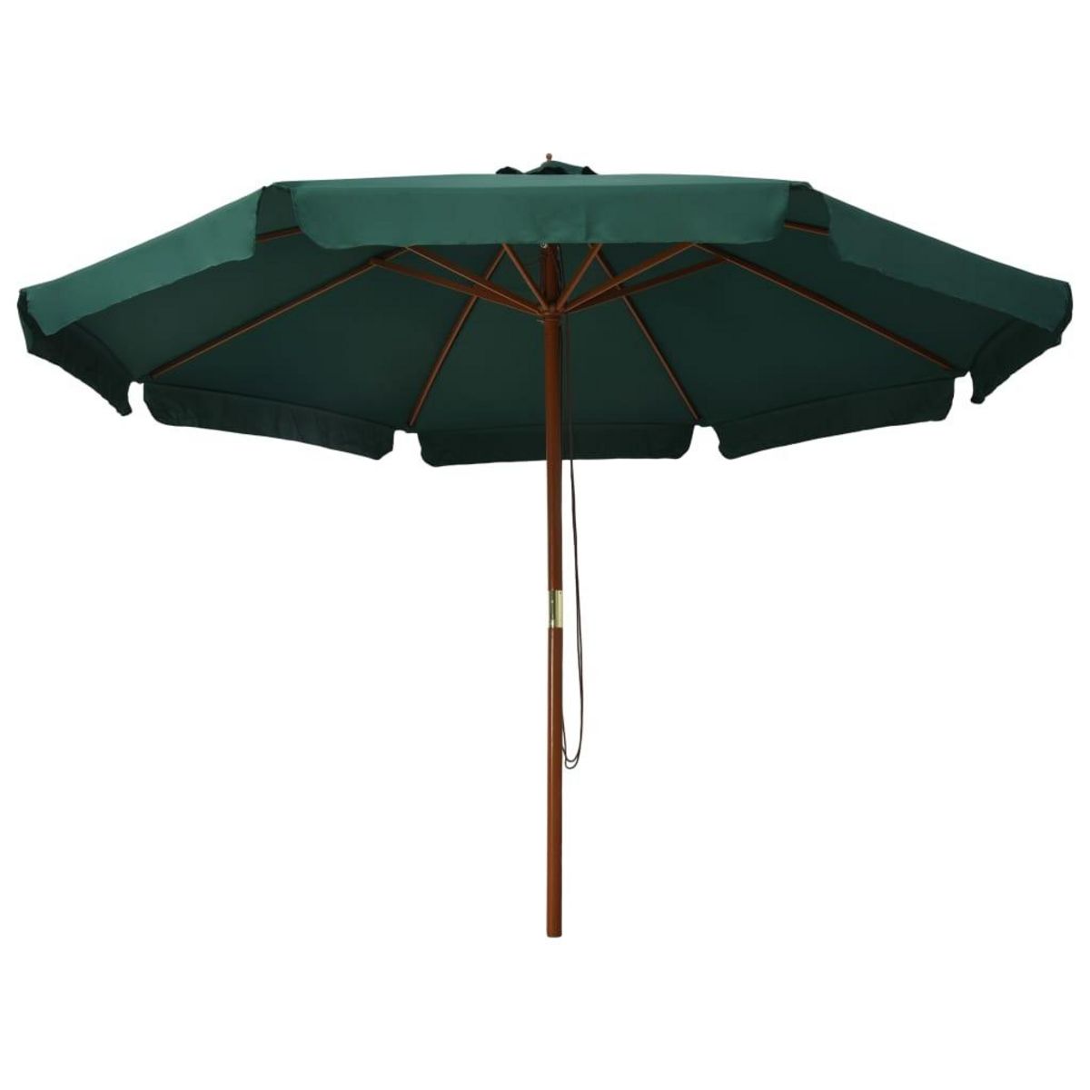 VIDAXL Parasol d'exterieur avec mat en bois 330 cm Vert
