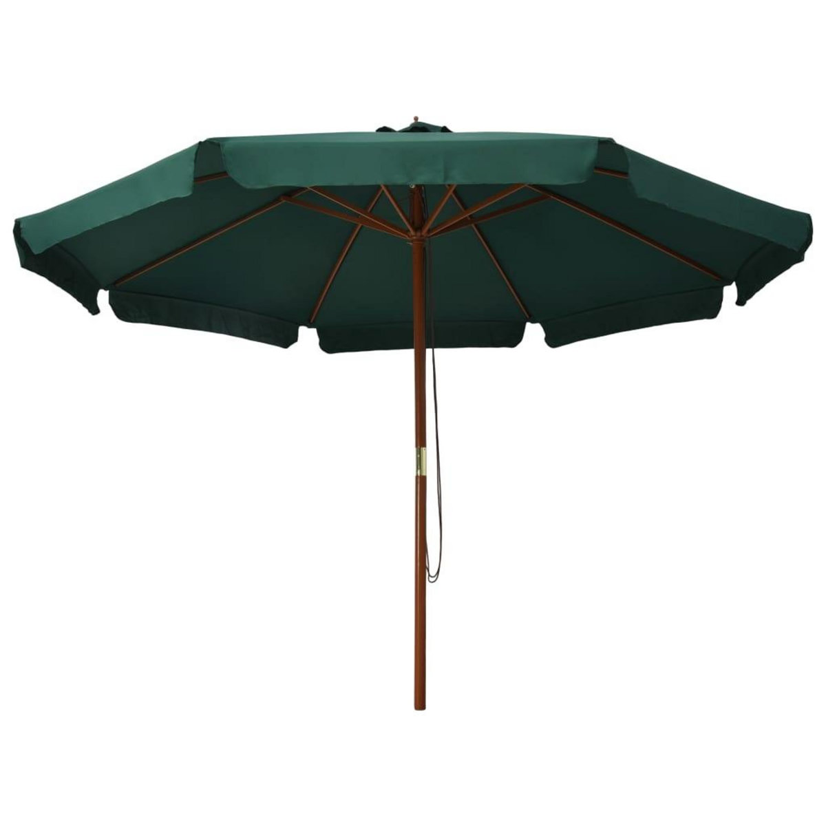 VIDAXL Parasol d'exterieur avec mat en bois 330 cm Vert