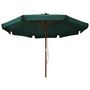 Voir la diapositive 2 : VIDAXL Parasol d'exterieur avec mat en bois 330 cm Vert