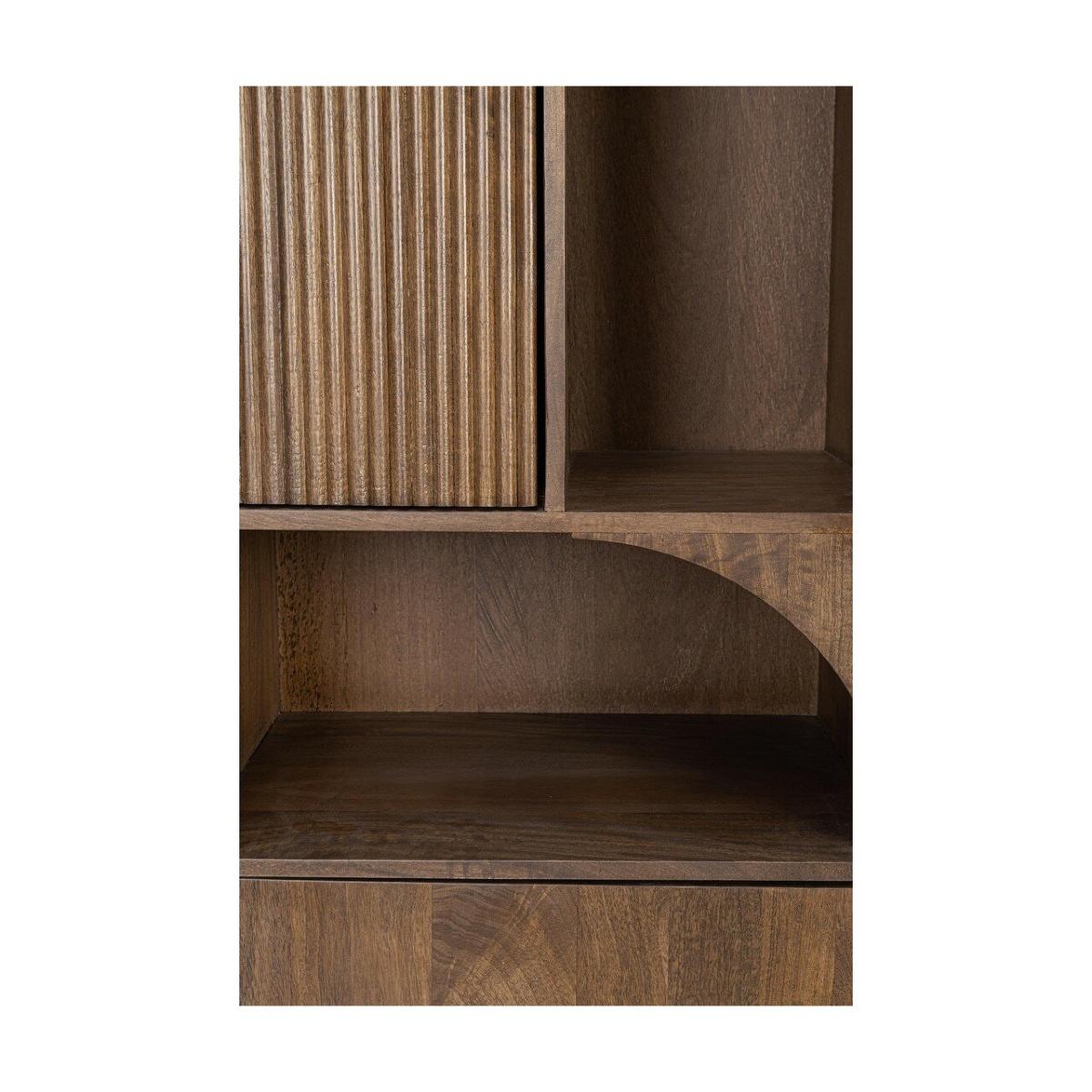 Voir la diapositive 4 : JLC KREATION Bibliothèque en manguier 180 cm 3 portes mira