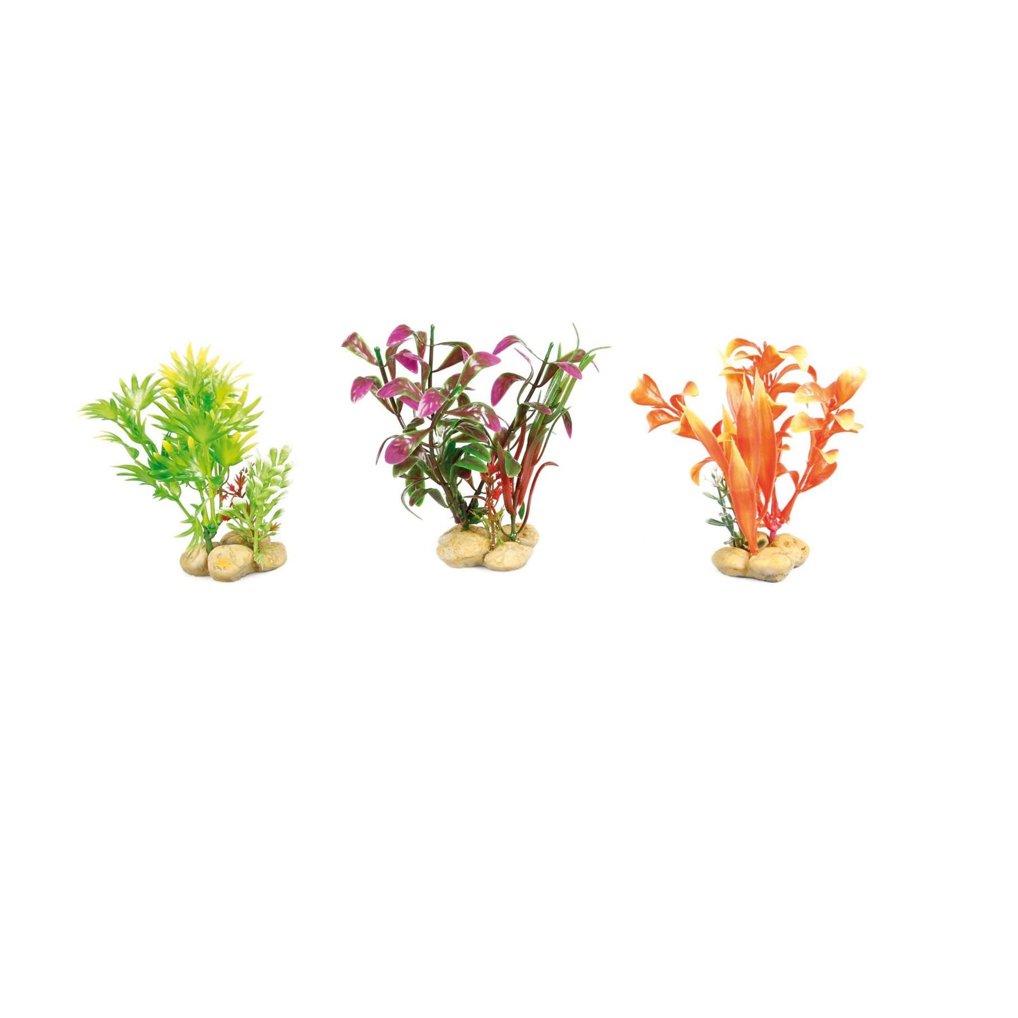 Eden Lot de 3 plantes décoratives pour aquarium