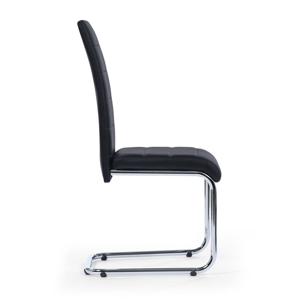 ID MARKET Lot de 4 chaises MIA noires pour salle à manger