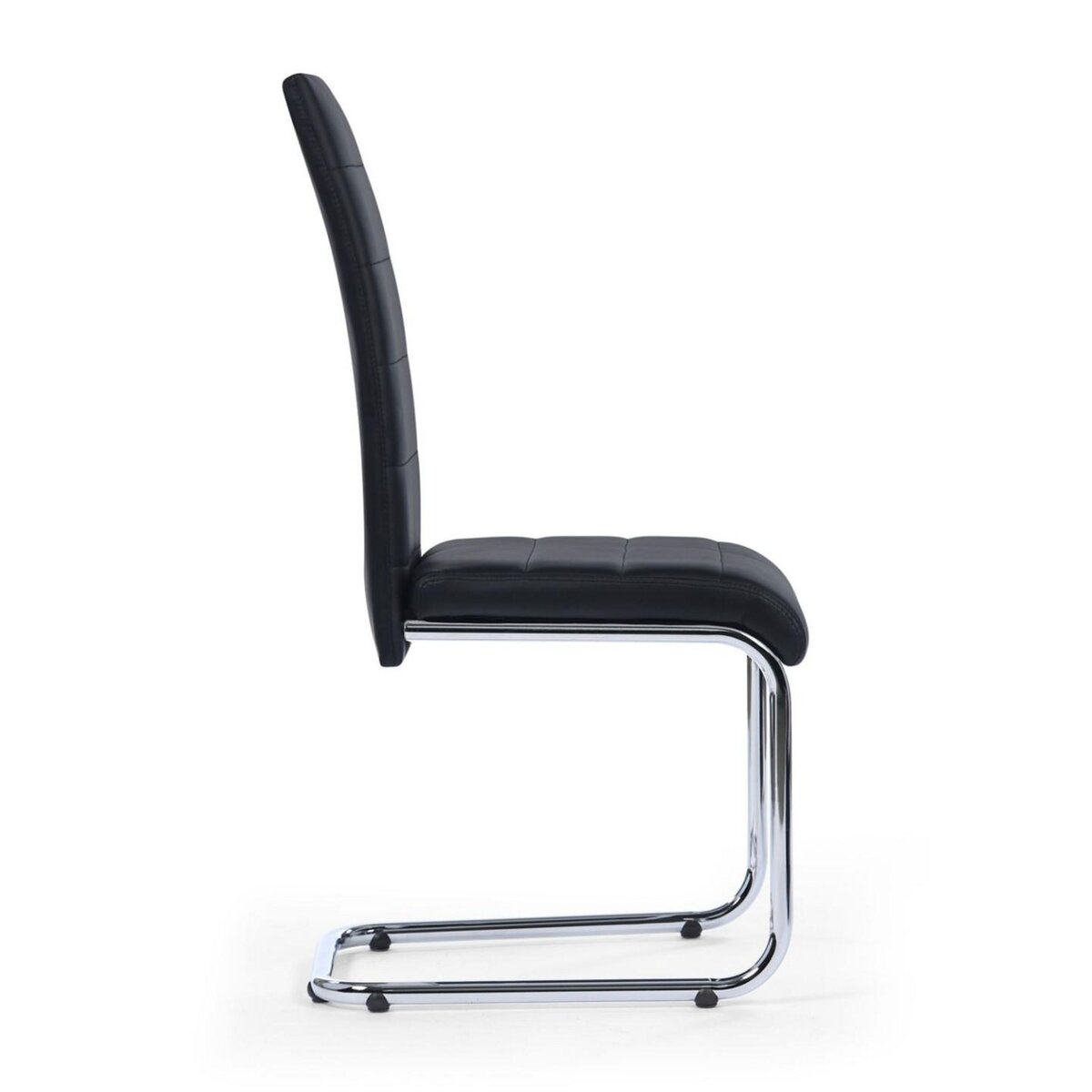 ID MARKET Lot de 4 chaises MIA noires pour salle à manger