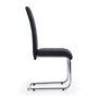 Voir la diapositive 4 : ID MARKET Lot de 4 chaises MIA noires pour salle à manger