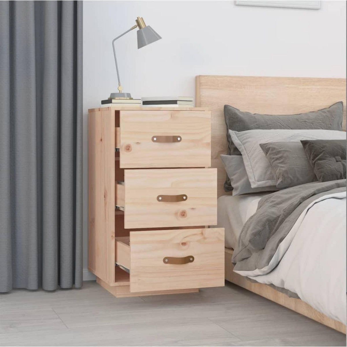 VIDAXL Table de chevet 40x40x75 cm Bois de pin solide