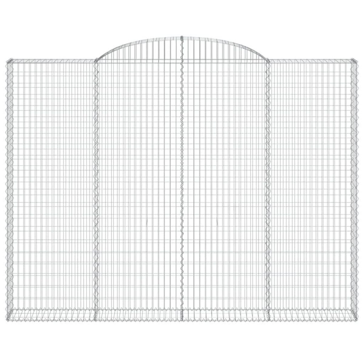 VIDAXL Panier de gabions arque 300x30x220/240 cm Fer galvanise