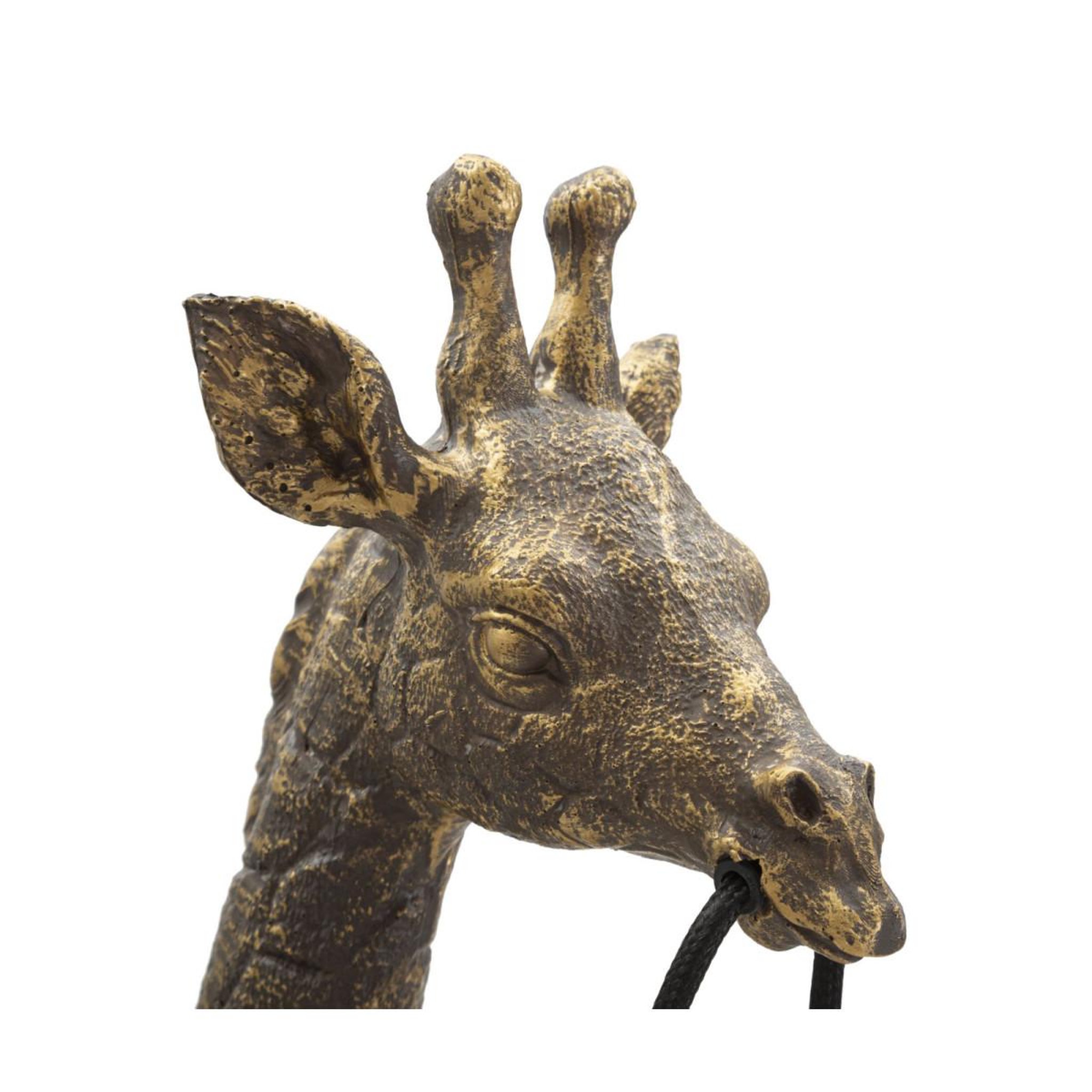 Voir la diapositive 2 : Paris Prix Lampe à poser en résine  girafe  80cm or foncé