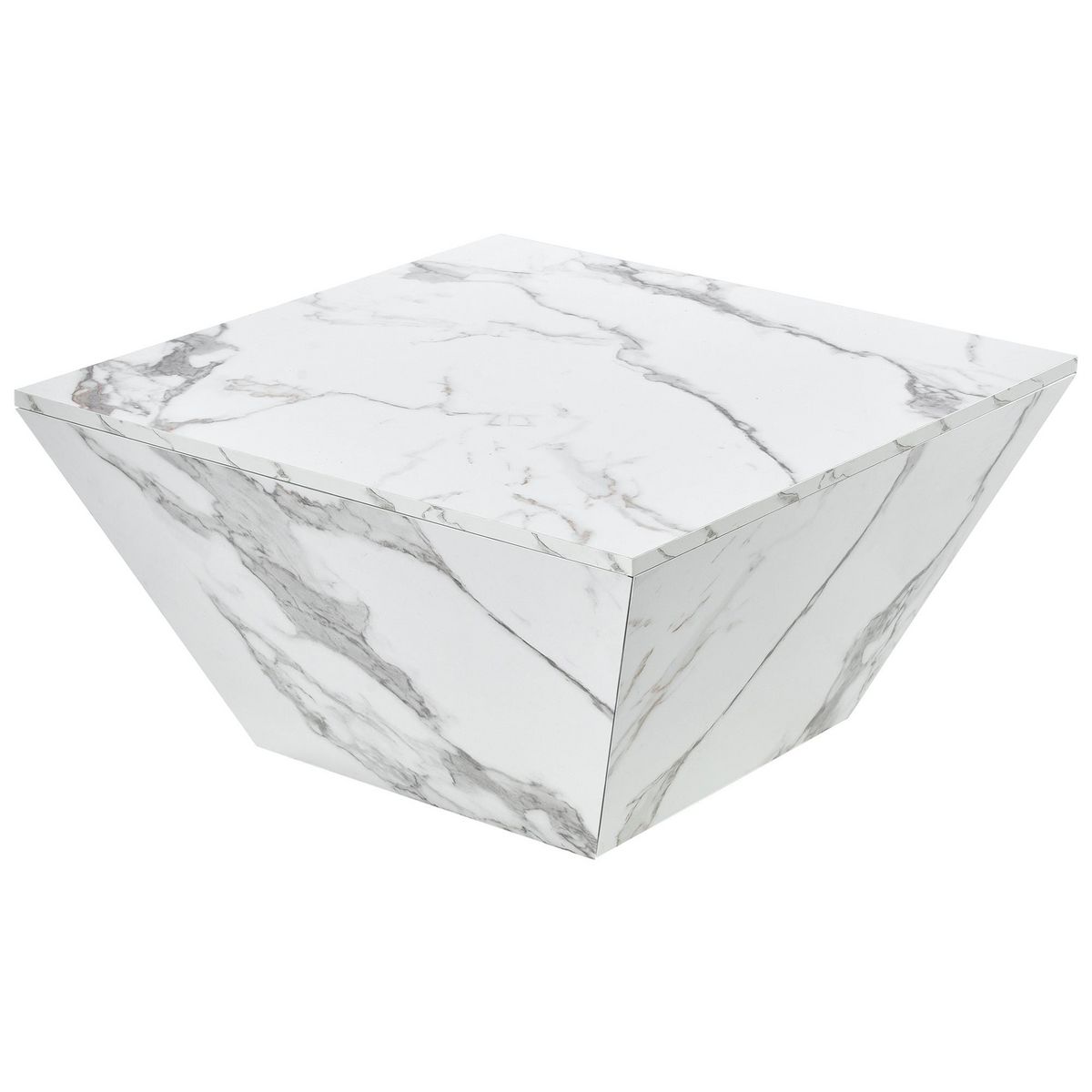 MERAX Table Basse Table De Salon Avec 2 Tiroirs Haute Brillance 70x70x37cm